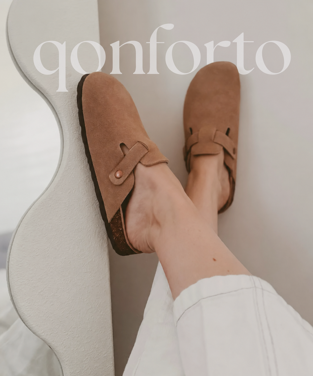 Clogs de Camurça Genuina da Qonforto
