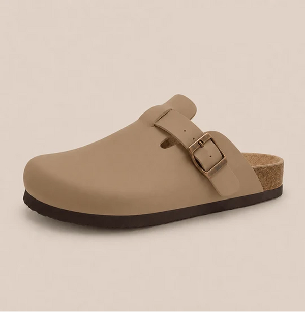 Clogs de Couro Vegan Suave da Qonforto
