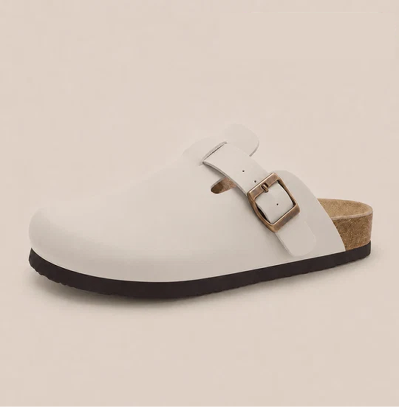 Clogs de Couro Vegan Suave da Qonforto